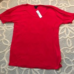 J. Crew Red Short Sleeve Tee